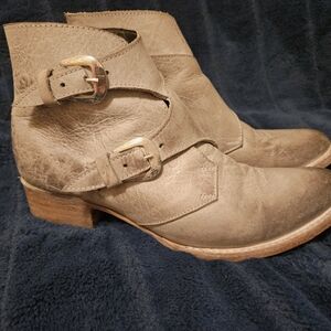 Freebird  " Saga"  Leather Buckle Ankle Boots